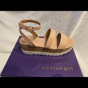 Brand new Steve Madden nude platform shoes!